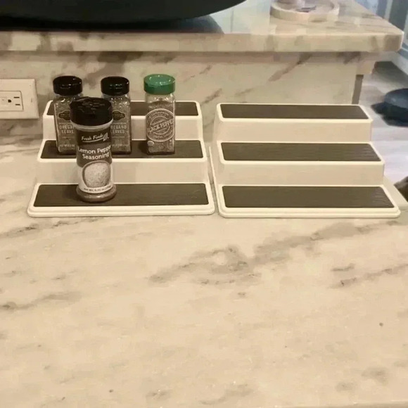 Set of 2 Cabinet Organizer, Waterproof Easy‑to‑Clean Multi-Fuctional Spice Rack - Picture 2 of 7